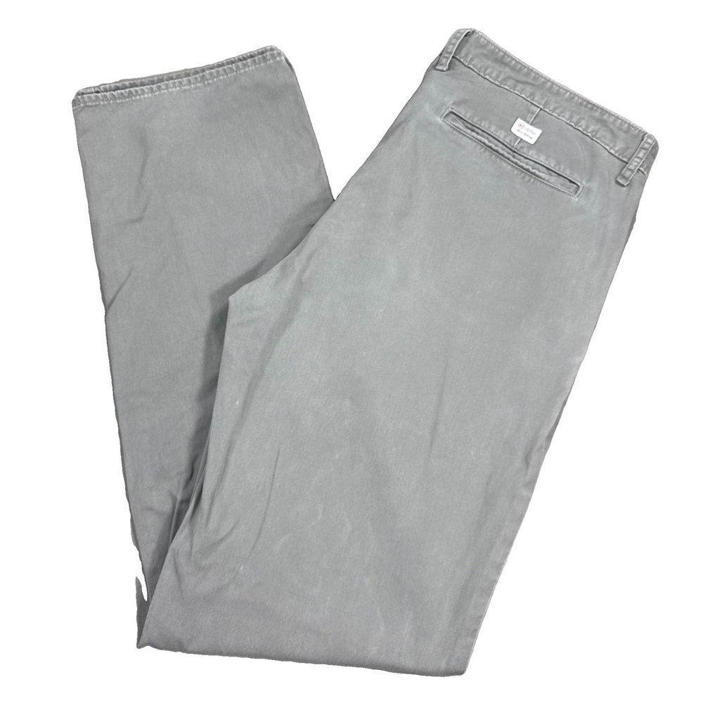 Adriano Goldschmeid Supply Pants Men's 36X34 Gray Chino Straight Leg Twill